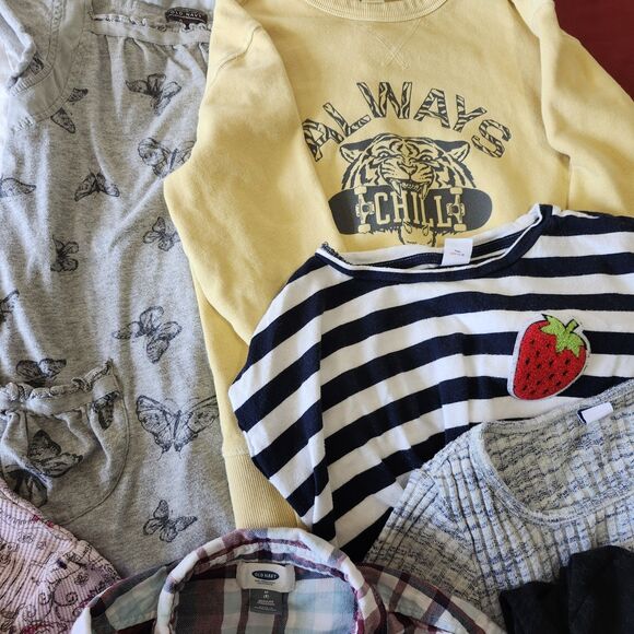 Old Navy Girls Clothing Lot Sz 6 7 8 Fall Winter Tops Hoodie Dress Crop Bundle - Picture 3 of 16